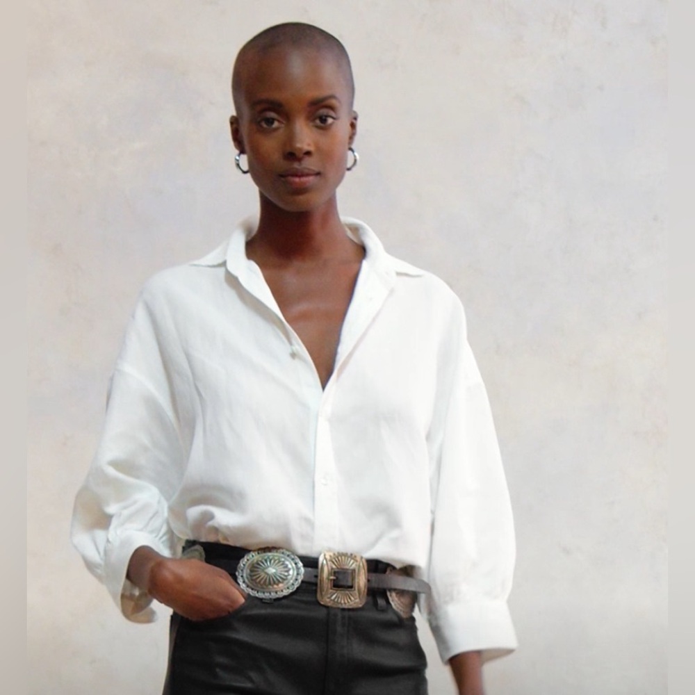 Relaxed Fit Linen-Silk Twill Shirt